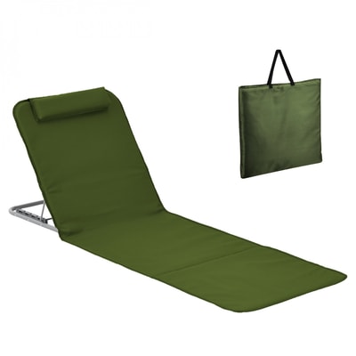 Matelas, transat, tapis de plage avec dossier inclinable et sac de transport LINXOR