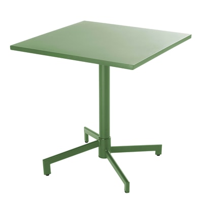 Table de jardin carrée inclinable en métal 2 à 4 personnes 70x70 cm, PALAVAS OVIALA
