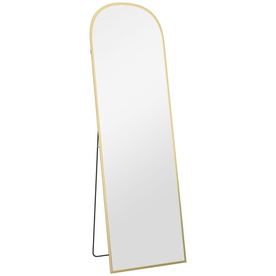 Miroir en pied Alliage d'aluminium Or HOMCOM