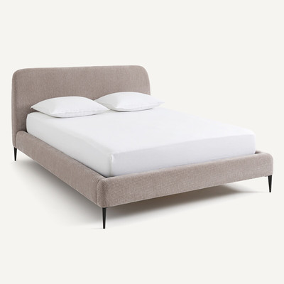 Lit velours avec sommier, Oscar design E. Gallina AM.PM