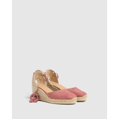 Espadrilles met sleehak en suèdeleer, Carina CASTANER