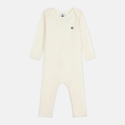 Rompertje met lange pijpen van wol en katoen PETIT BATEAU
