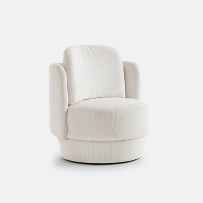 Rotatieve fauteuil in geribd fluweel, Baltimore LA REDOUTE INTERIEURS