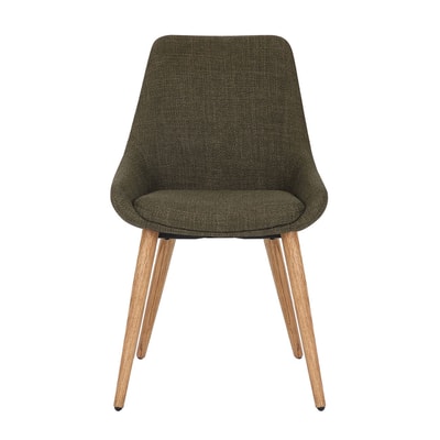 Chaise repas en tissu  pied chêne ZAGO