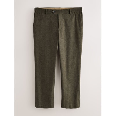 Pantalon habillé standard en coton brossé NEXT