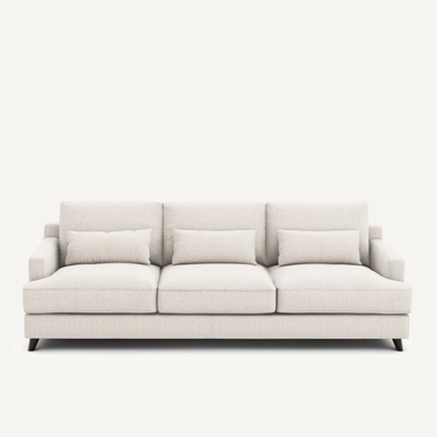 3- oder 4-Sitzer-Sofa aus meliertem Stoff, ALWINE AM.PM