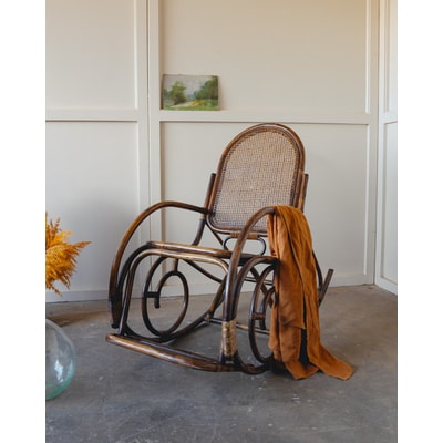 Rocking-chair en bambou Alibert N°58 - Bon état DEBONGOUT