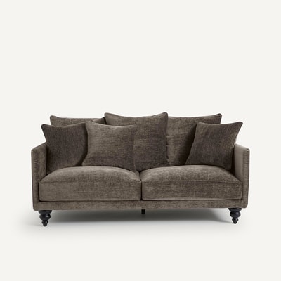 Canapé compact, en velours texturé, LAZARE AM.PM