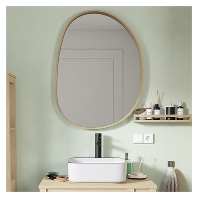 Miroir forme organique coloris chêne 60x80cm MALO MOB IN