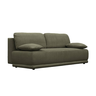 Banquette convertible 3 places velours côtelé avec coffre NELSON SWEEEK
