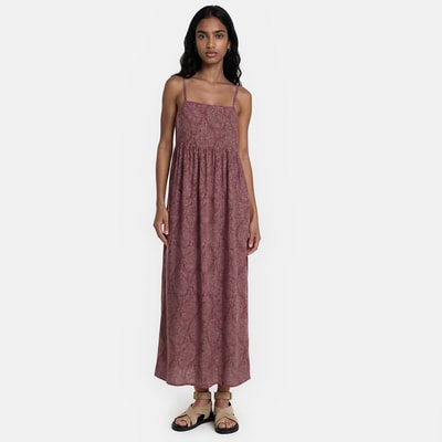 Langes Kleid mit schmalen Trägern in Kaschmiroptik LA REDOUTE COLLECTIONS