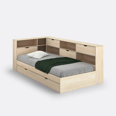 Bett Yann mit Bettschublade, Stauraum und Lattenrost LA REDOUTE INTERIEURS
