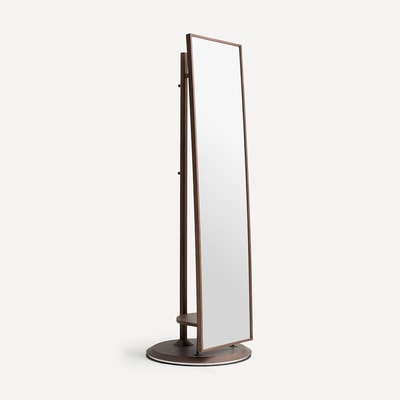 Miroir sur pied en noyer, hauteur 177,2 cm, LYANNA AM.PM
