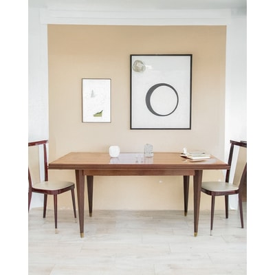 Table à manger en bois Karla N°1034 - Bon état DEBONGOUT