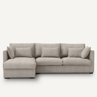 Sofá-cama de canto, em linho malhado, Camille AM.PM