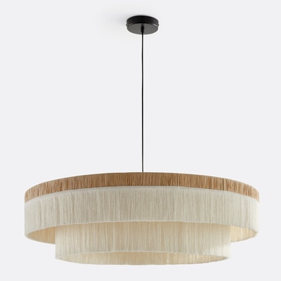 Kavi 86 cm diameter loftslampe med frynser i raffia LA REDOUTE INTERIEURS