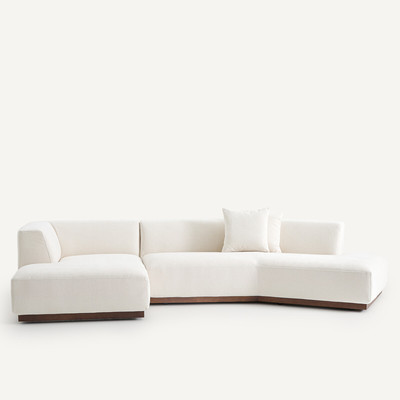 Offenes Ecksofa Jacopo mit Ecke links, Chenillesamt AM.PM