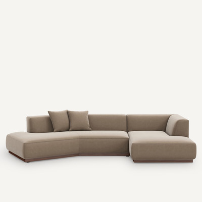 Offenes Ecksofa Jacopo mit Ecke rechts, Samt AM.PM
