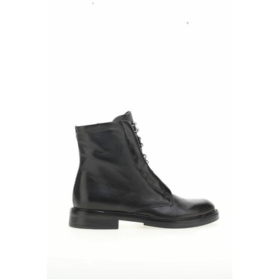 Bottines in leer, verdekte veters MJUS
