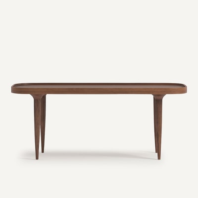 Table basse noyer massif Magosia, petit modèle AM.PM