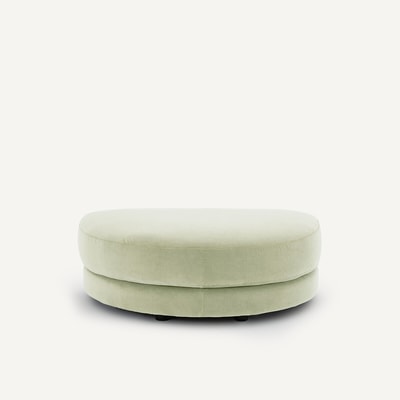 Modularer Fusshocker aus stonewashed Velours, TIBERIO AM.PM