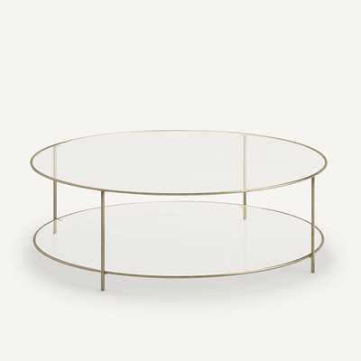 Ronde salontafel in gehard glas, Sybil AM.PM