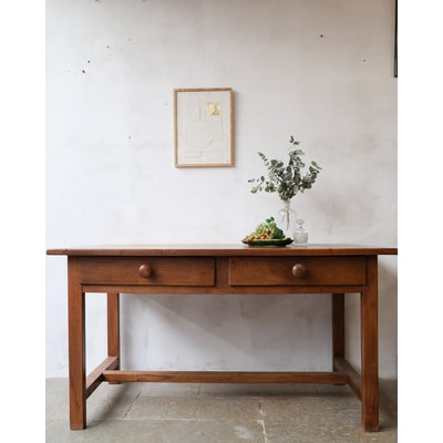 Grande table de ferme en chêne Romy N°598 - Bon état DEBONGOUT