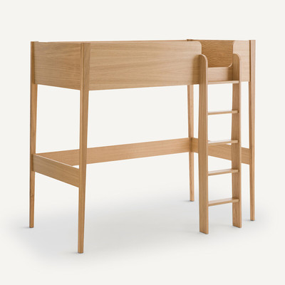 Cama mezanino, folha de carvalho com estrado, Alceste AM.PM