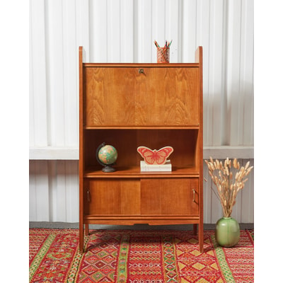 Secrétaire scandinave en bois Honoré N°156 - Bon état DEBONGOUT
