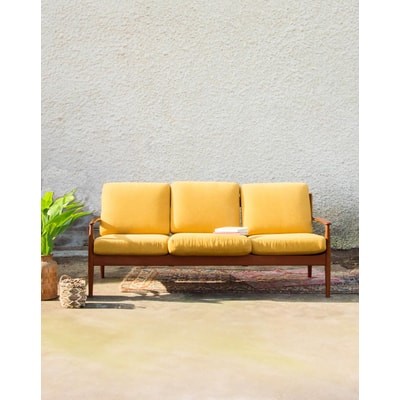 Banquette jaune Clara N°23 - Bon état DEBONGOUT
