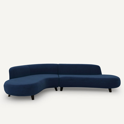 Canapé d’angle velours, Rosebury design E.Gallina AM.PM
