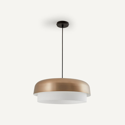 Metalen hanglamp met mokka afwerking, Clepsos AM.PM