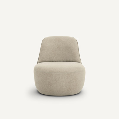 Fauteuil pivotant velours de lin, Rosebury AM.PM