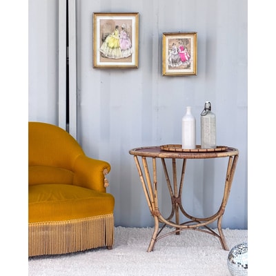 Table en rotin Nadine N°162 - Bon état DEBONGOUT