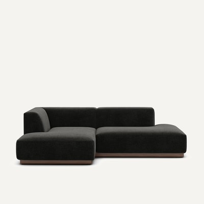Linker hoekbank chenille fluweel, Jacopo AM.PM