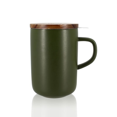 Tisanière en grès avec couvercle en bois d'acacia 475ml, JULIET OGO LIVING