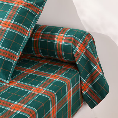 Jorasses Tjekket Flannel Bolster Case LA REDOUTE INTERIEURS