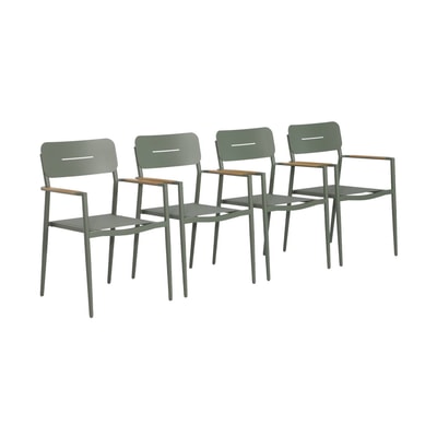 Fauteuil de jardin aluminium et textilène (lot de 4) FIRA SWEEEK