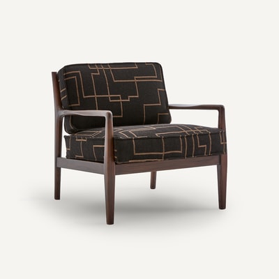 Coussins en jacquard imprimé, 62% laine, pour fauteuil DILMA AM.PM