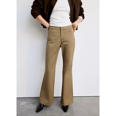 Pantalon flare taille haute MANGO