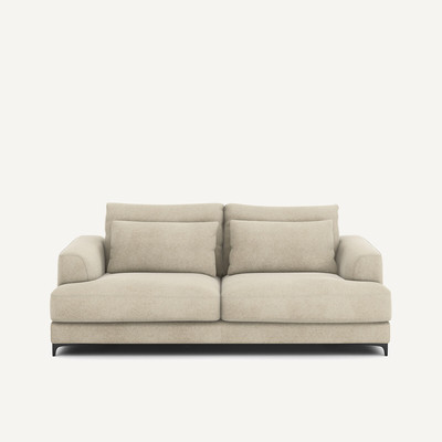 Sofá-cama de 3 lugares, em veludo de linho, Marsile AM.PM