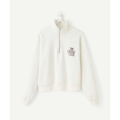 Sweatshirt met opstaande kraag en rits, van fleece TAPE A L'OEIL