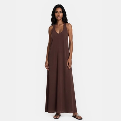 Ärmelloses, ausgestelltes Maxikleid mit V-Ausschnitt LA REDOUTE COLLECTIONS