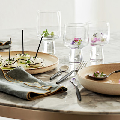 4er-Set flache Teller Gandra, Steingut AM.PM