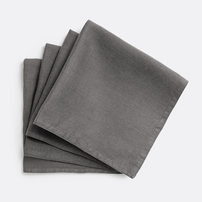 Set van 4 servetten van gewassen linnen Victorine LA REDOUTE INTERIEURS