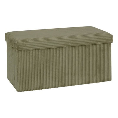Banc coffre de rangement pliant velours côtelé ARUM ATMOSPHERA