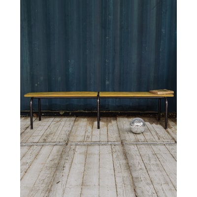 Banc d'école vintage jaune et noir Antoine N°344 - Bon état DEBONGOUT