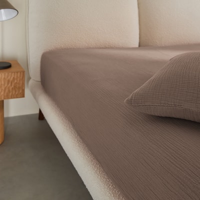 Drap-housse gaze de coton biologique, Yafa AM.PM