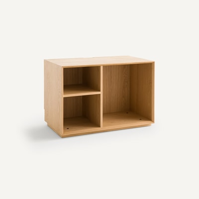 Caisson bas ouvert, plaqué chêne, Mikube AM.PM