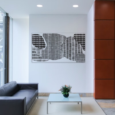 Tableau canopée noir en toile imprimée, 200x110 cm ACTE DECO